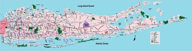Long Island city map